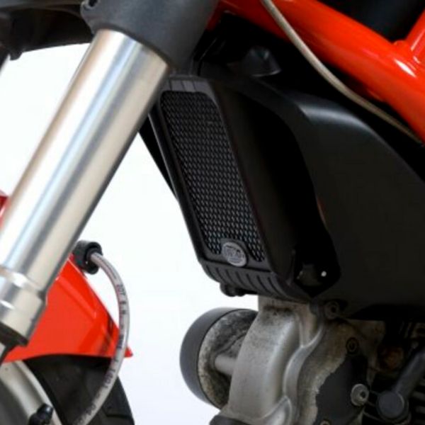 Protection de radiateur R&G Racing Grille de radiateur d'huile Alu Ducati Monster 796/1100 (08-15)