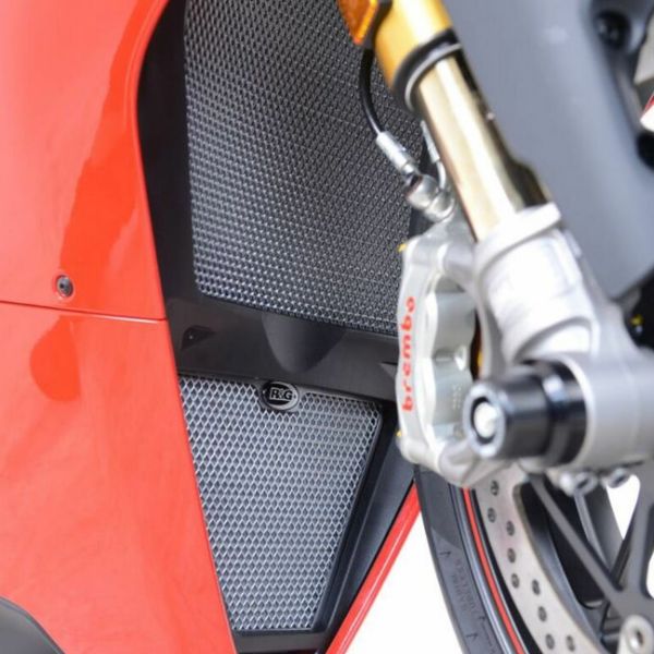 Protection de radiateur R&G Racing Grille de radiateur (eau/huile) Alu Red Ducati Panigale/Streetfighter V4