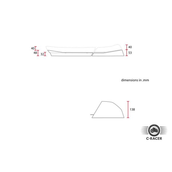 C-Racer Cafe Racer Multiseat Cuir