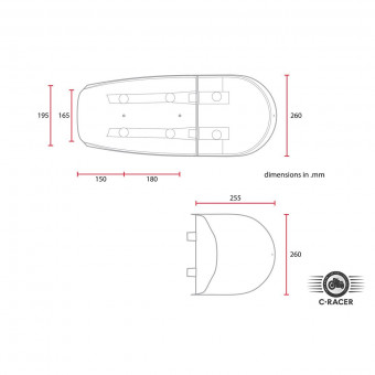 C-Racer Cafe Racer Multiseat Cuir