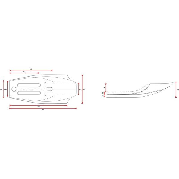C-Racer Flat Racer Seat Yamaha XSR700 (16-21)