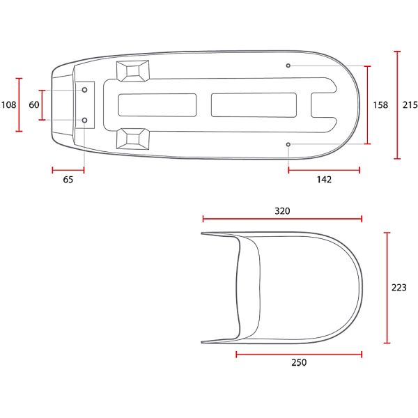 C-Racer Scrambler Flat Seat + Dosseret Honda CX500 (77-81)