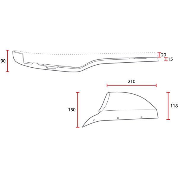C-Racer Scrambler Flat Seat + Dosseret Honda CX500 (77-81)