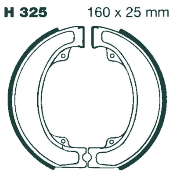 Machoires de frein EBC EBC Rainur�es H325G
