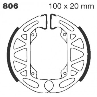Machoires de frein EBC EBC Standard 806 Machoires de frein EBC EBC Standard 806