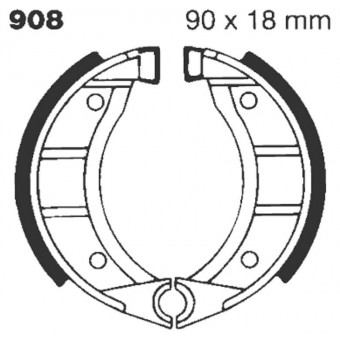 Machoires de frein EBC EBC Standard 908 Machoires de frein EBC EBC Standard 908