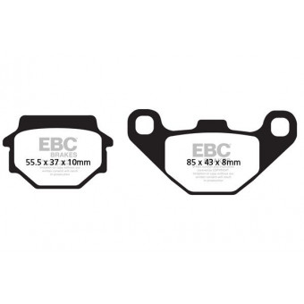 Plaquettes de frein moto EBC EBC Carbone Scooter SFAC067 Plaquettes de frein moto EBC EBC Carbone Scooter SFAC067