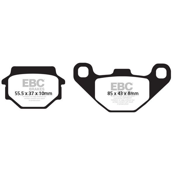 Plaquettes de frein moto EBC EBC Carbone Scooter SFAC067 Plaquettes de frein moto EBC EBC Carbone Scooter SFAC067