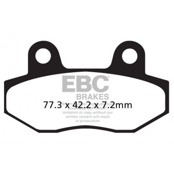 Plaquettes de frein moto EBC EBC Carbone Scooter SFAC086 Plaquettes de frein moto EBC EBC Carbone Scooter SFAC086