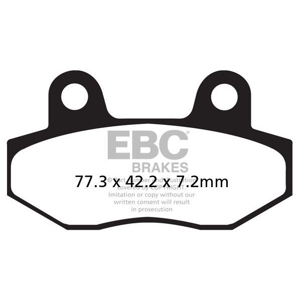 Plaquettes de frein moto EBC EBC Carbone Scooter SFAC086
