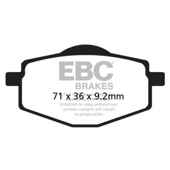 Plaquettes de frein moto EBC EBC Carbone Scooter SFAC101