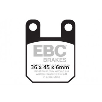 Plaquettes de frein moto EBC EBC Carbone Scooter SFAC115 Plaquettes de frein moto EBC EBC Carbone Scooter SFAC115