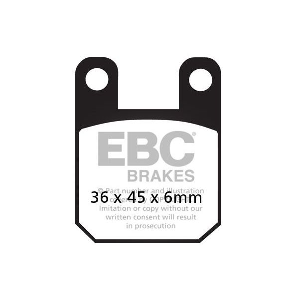 Plaquettes de frein moto EBC EBC Carbone Scooter SFAC115