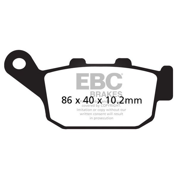 Plaquettes de frein moto EBC EBC Carbone Scooter SFAC140 Plaquettes de frein moto EBC EBC Carbone Scooter SFAC140