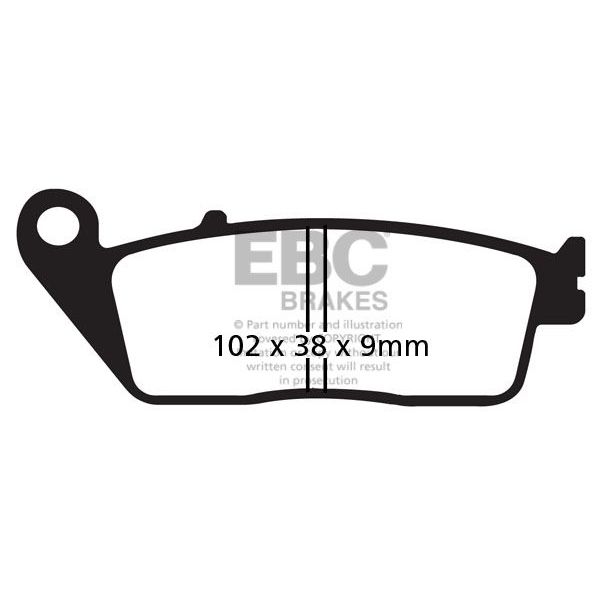 Plaquettes de frein moto EBC EBC Carbone Scooter SFAC142 Plaquettes de frein moto EBC EBC Carbone Scooter SFAC142