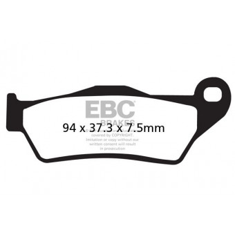 Plaquettes de frein moto EBC EBC Carbone Scooter SFAC181 Plaquettes de frein moto EBC EBC Carbone Scooter SFAC181