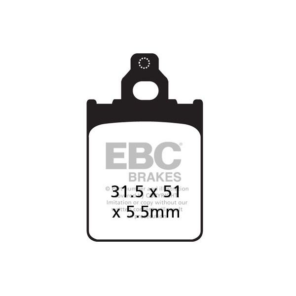 Plaquettes de frein moto EBC EBC Carbone Scooter SFAC186 Plaquettes de frein moto EBC EBC Carbone Scooter SFAC186