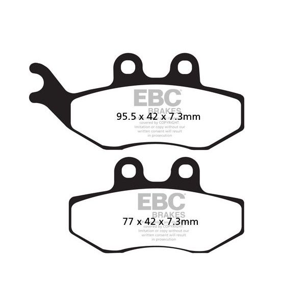 Plaquettes de frein moto EBC EBC Carbone Scooter SFAC194 Plaquettes de frein moto EBC EBC Carbone Scooter SFAC194