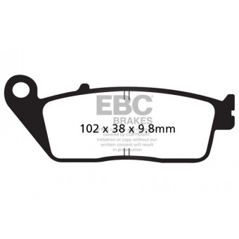 Plaquettes de frein moto EBC EBC Carbone Scooter SFAC196 Plaquettes de frein moto EBC EBC Carbone Scooter SFAC196