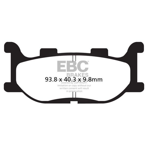 Plaquettes de frein moto EBC EBC Carbone Scooter SFAC199 Plaquettes de frein moto EBC EBC Carbone Scooter SFAC199