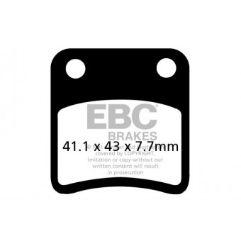 Plaquettes de frein moto EBC EBC Carbone Scooter SFAC257 Plaquettes de frein moto EBC EBC Carbone Scooter SFAC257