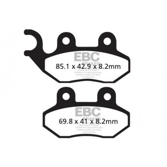 Plaquettes de frein moto EBC EBC Carbone Scooter SFAC264 Plaquettes de frein moto EBC EBC Carbone Scooter SFAC264