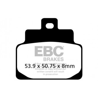 Plaquettes de frein moto EBC EBC Carbone Scooter SFAC301 Plaquettes de frein moto EBC EBC Carbone Scooter SFAC301