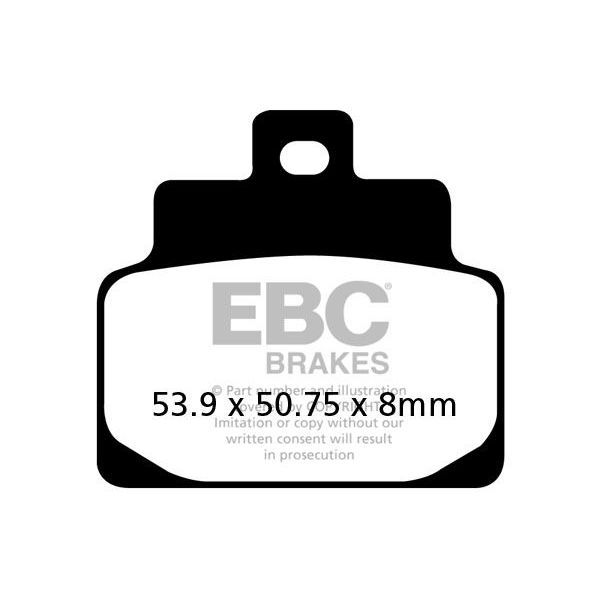 Plaquettes de frein moto EBC EBC Carbone Scooter SFAC301 Plaquettes de frein moto EBC EBC Carbone Scooter SFAC301