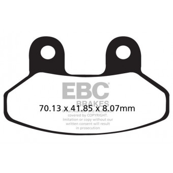 Plaquettes de frein moto EBC EBC Carbone Scooter SFAC306 Plaquettes de frein moto EBC EBC Carbone Scooter SFAC306