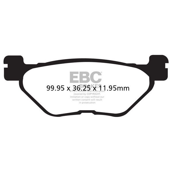 Plaquettes de frein moto EBC EBC Carbone Scooter SFAC319 Plaquettes de frein moto EBC EBC Carbone Scooter SFAC319