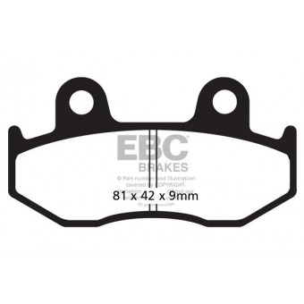 Plaquettes de frein moto EBC EBC Carbone Scooter SFAC323 Plaquettes de frein moto EBC EBC Carbone Scooter SFAC323