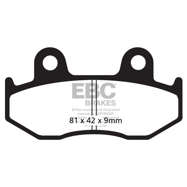 Plaquettes de frein moto EBC EBC Carbone Scooter SFAC323