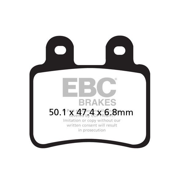 Plaquettes de frein moto EBC EBC Carbone Scooter SFAC350 Plaquettes de frein moto EBC EBC Carbone Scooter SFAC350