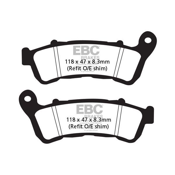 Plaquettes de frein moto EBC EBC Carbone Scooter SFAC388 Plaquettes de frein moto EBC EBC Carbone Scooter SFAC388