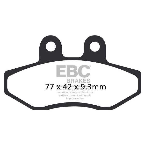 Plaquettes de frein moto EBC EBC Carbone Scooter SFAC393 Plaquettes de frein moto EBC EBC Carbone Scooter SFAC393
