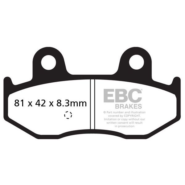 Plaquettes de frein moto EBC EBC Carbone Scooter SFAC411 Plaquettes de frein moto EBC EBC Carbone Scooter SFAC411