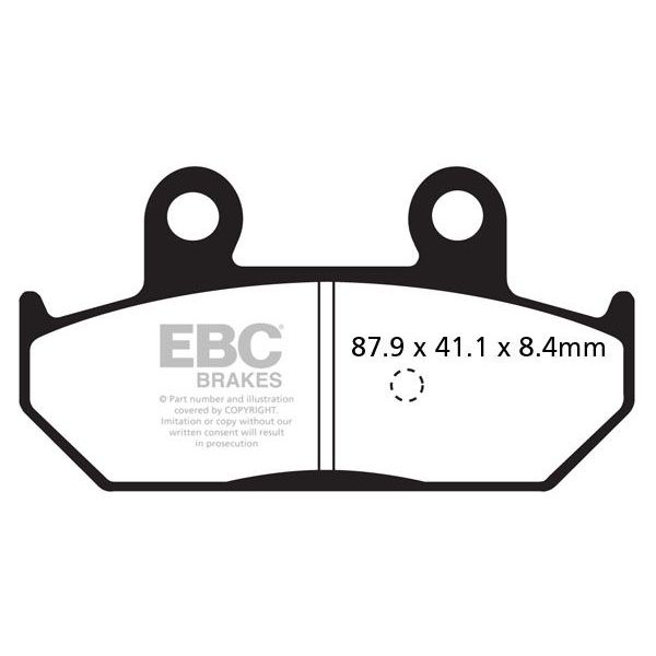 Plaquettes de frein moto EBC EBC Carbone Scooter SFAC412 Plaquettes de frein moto EBC EBC Carbone Scooter SFAC412