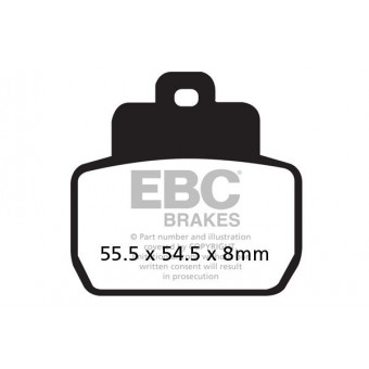 Plaquettes de frein moto EBC EBC Carbone Scooter SFAC425 Plaquettes de frein moto EBC EBC Carbone Scooter SFAC425