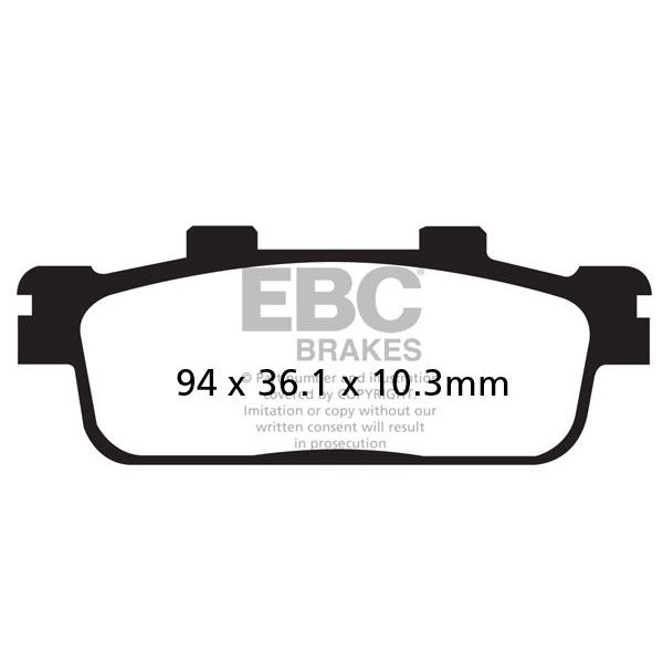 Plaquettes de frein moto EBC EBC Carbone Scooter SFAC427