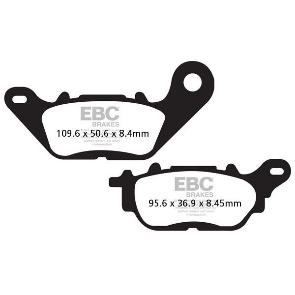 Plaquettes de frein moto EBC EBC Carbone Scooter SFAC464 Plaquettes de frein moto EBC EBC Carbone Scooter SFAC464