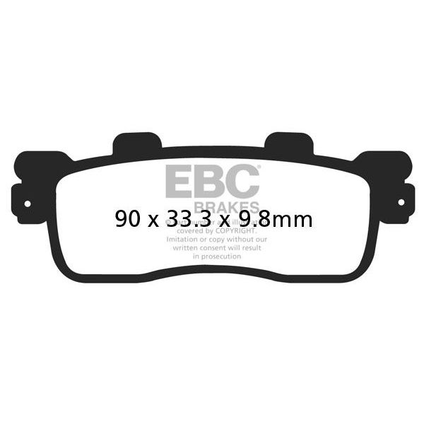 Plaquettes de frein moto EBC EBC Carbone Scooter SFAC498 Plaquettes de frein moto EBC EBC Carbone Scooter SFAC498