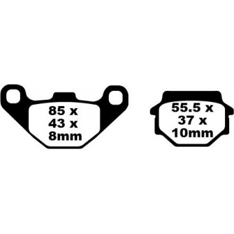 Plaquettes de frein moto EBC EBC Carbone Tout Terrain FA067TT Plaquettes de frein moto EBC EBC Carbone Tout Terrain FA067TT