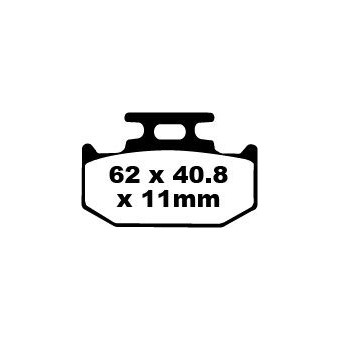 Plaquettes de frein moto EBC EBC Carbone Tout Terrain FA152/2TT Plaquettes de frein moto EBC EBC Carbone Tout Terrain FA152/2TT