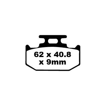 Plaquettes de frein moto EBC EBC Carbone Tout Terrain FA152TT Plaquettes de frein moto EBC EBC Carbone Tout Terrain FA152TT
