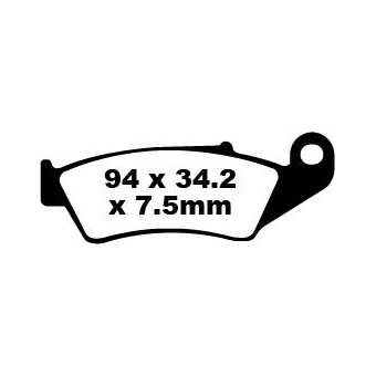 Plaquettes de frein moto EBC EBC Carbone Tout Terrain FA185TT Plaquettes de frein moto EBC EBC Carbone Tout Terrain FA185TT