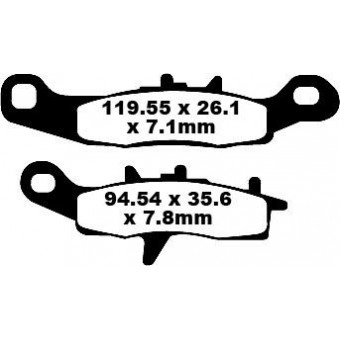 Plaquettes de frein moto EBC EBC Carbone Tout Terrain FA258TT Plaquettes de frein moto EBC EBC Carbone Tout Terrain FA258TT