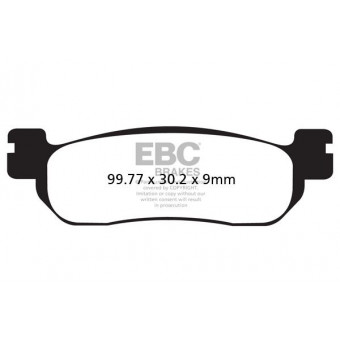 Plaquettes de frein moto EBC EBC Carbone Tout Terrain FA275TT Plaquettes de frein moto EBC EBC Carbone Tout Terrain FA275TT