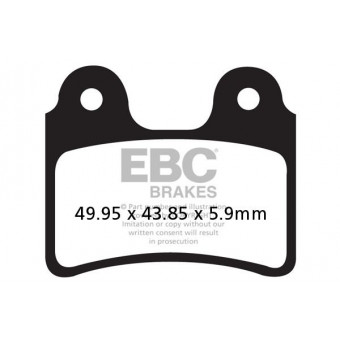 Plaquettes de frein moto EBC EBC Carbone Tout Terrain FA303TT Plaquettes de frein moto EBC EBC Carbone Tout Terrain FA303TT