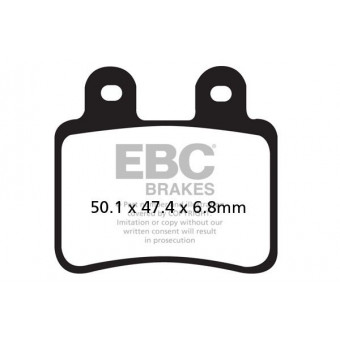Plaquettes de frein moto EBC EBC Carbone Tout Terrain FA350TT Plaquettes de frein moto EBC EBC Carbone Tout Terrain FA350TT