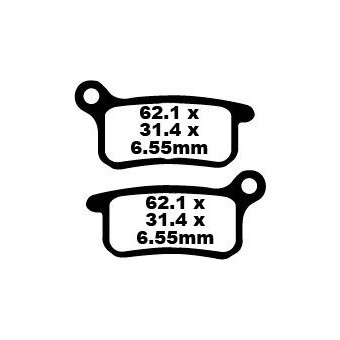 Plaquettes de frein moto EBC EBC Carbone Tout Terrain FA357TT